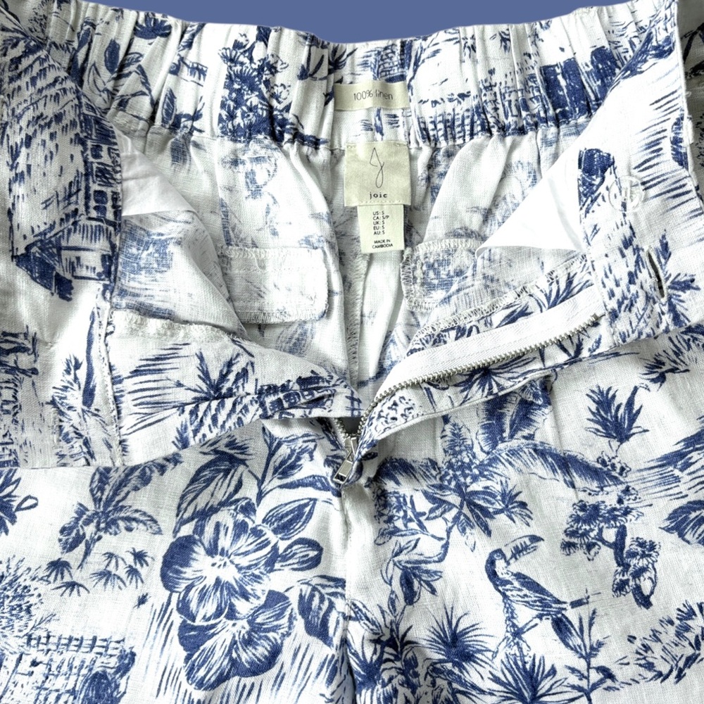 EUC Joie Linen Tropical Print Wide Leg Pants Size Small - Picture 4 of 8